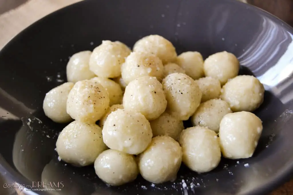 plate of potato gnocchi
