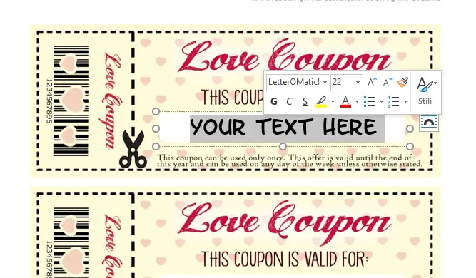 Printable Love Coupons Easy Customizable Valentine S Day Gift Cooking My Dreams