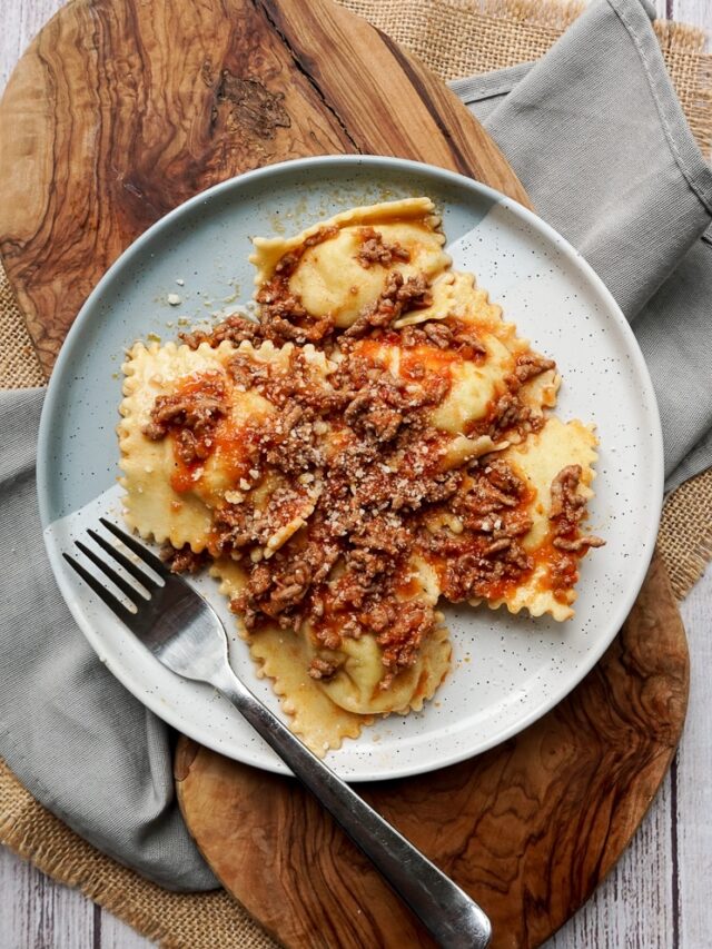 Tuscan Potato Ravioli with Ragù - Cooking My Dreams