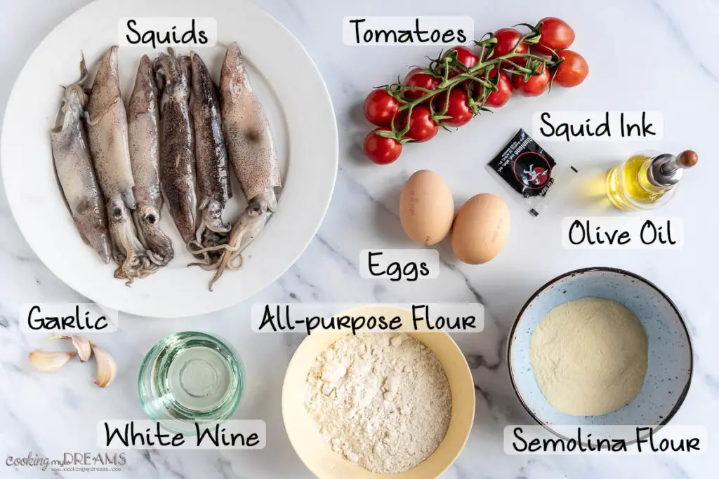 squid ink pasta ingredients list