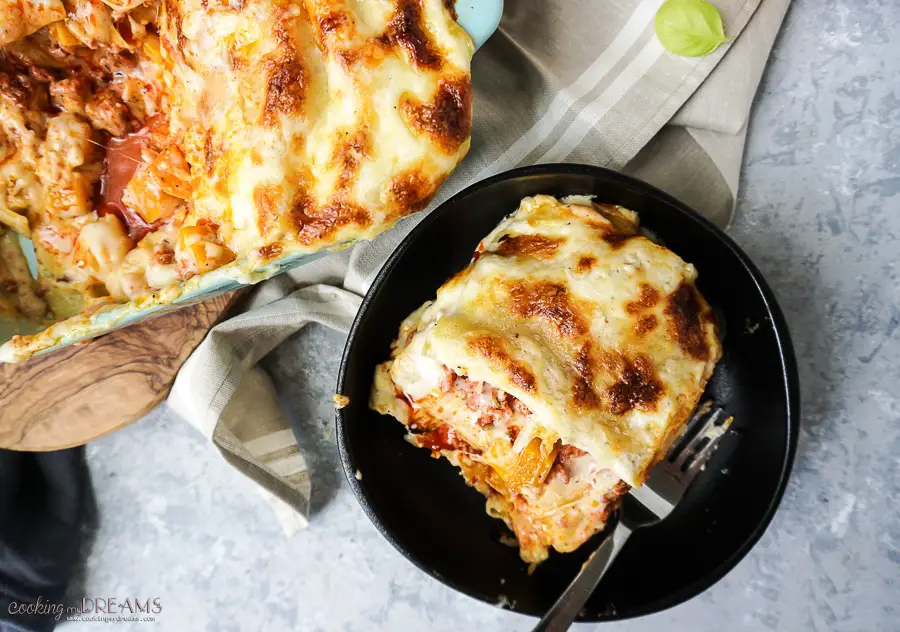 butternut squash and sausage lasagna