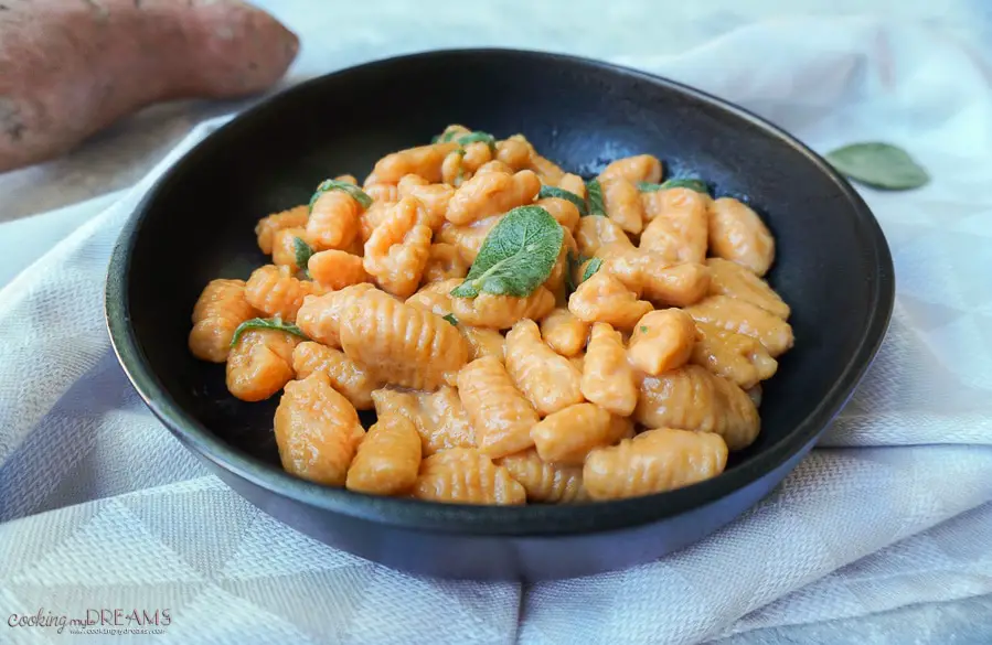 spicy sweet potato gnocchi with sage butter
