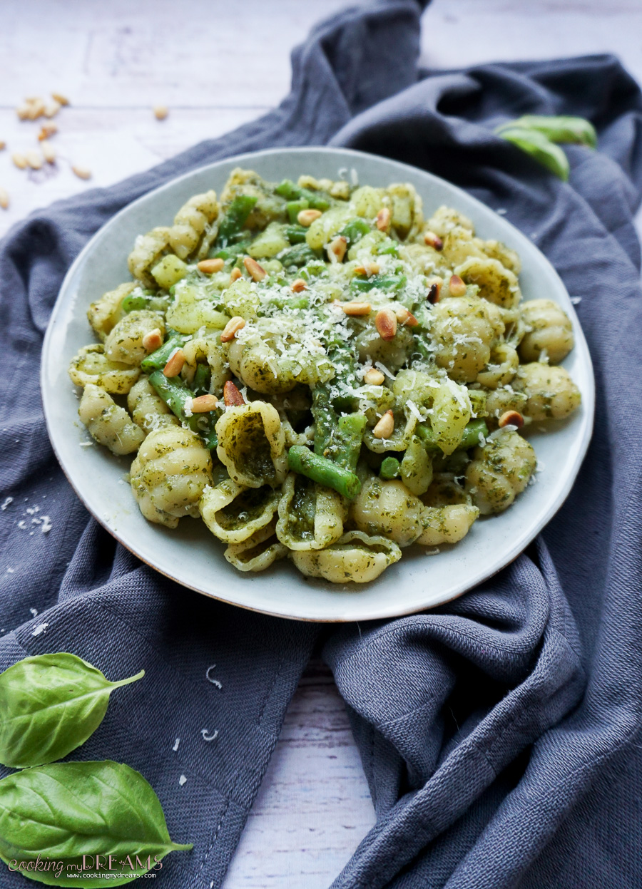 Pasta With Pesto, Green Beans And Potatoes | Cooking My Dreams