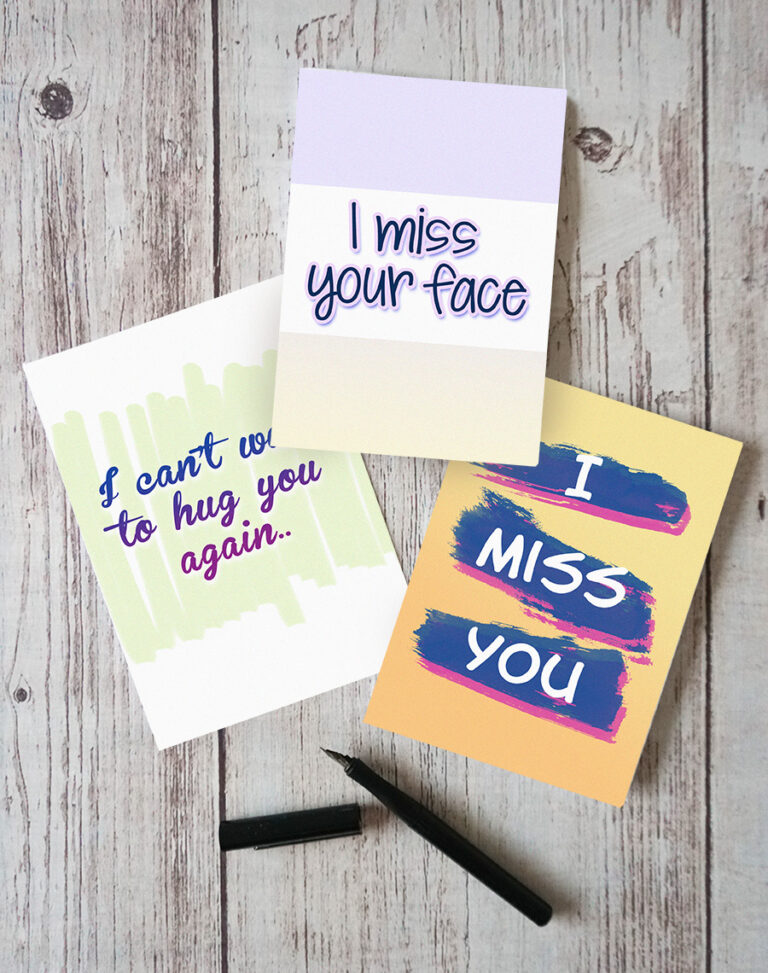 Free Printable "Miss You" Cards - Cooking My Dreams