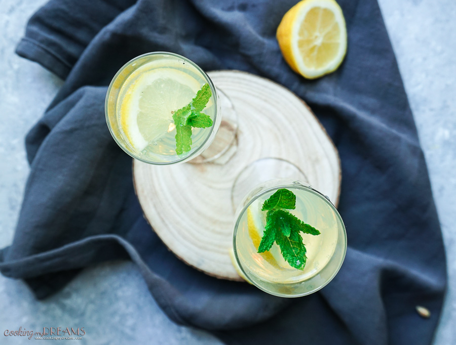 limoncello and prosecco cooler