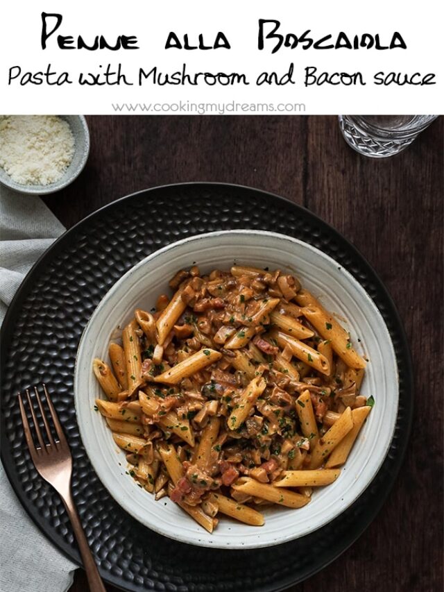 Boscaiola Pasta with Mushrooms and Bacon