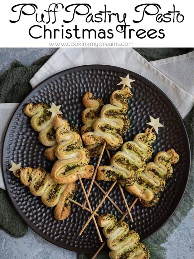 Pesto Puff Pastry Christmas Trees