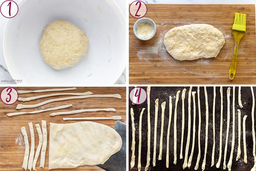 how to make italian breadsticks process shots