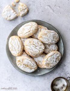 italian almond cookies on a plate