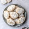 italian almond cookies on a plate