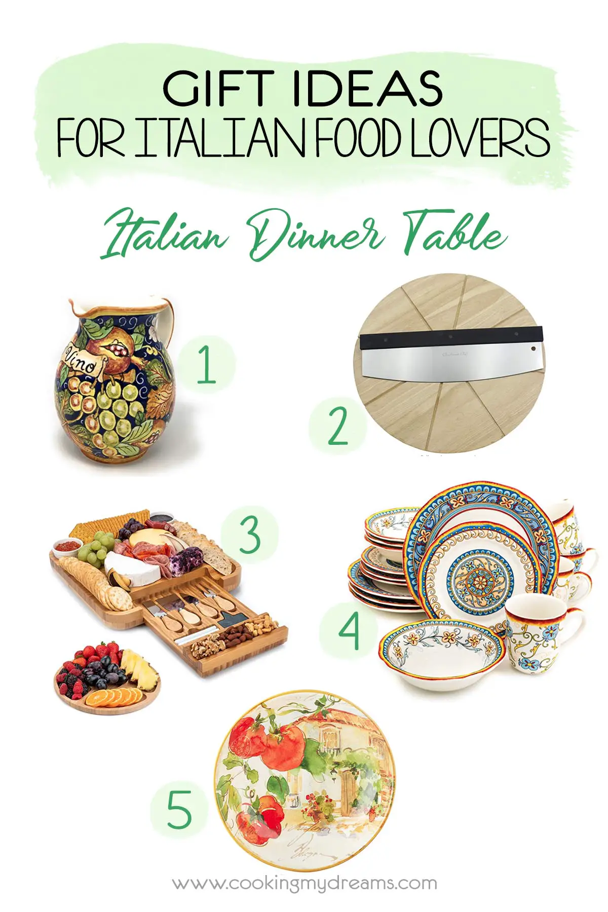 gift guide to set up an italian-style dinner table
