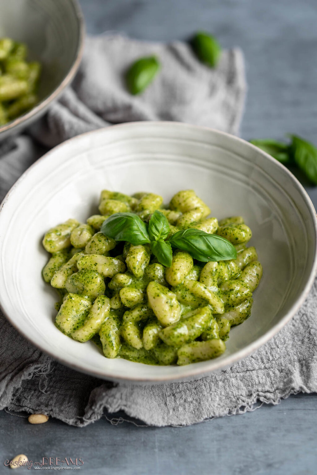 Creamy Basil Pesto Gnocchi (from scratch) - Cooking My Dreams