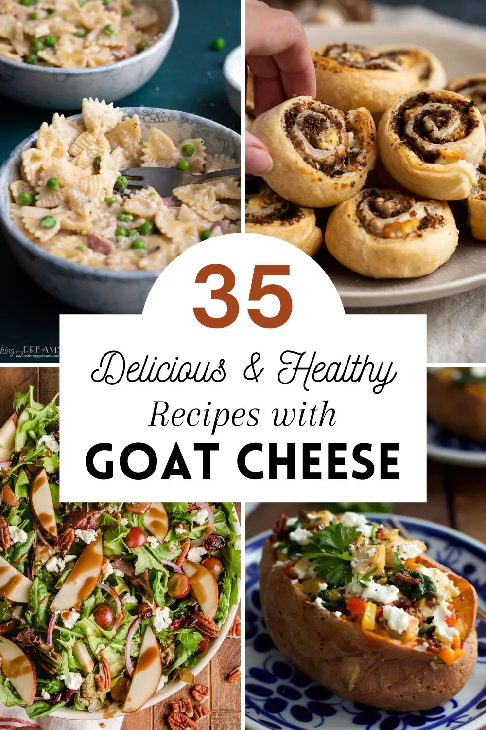 goat cheese recipes collection pin