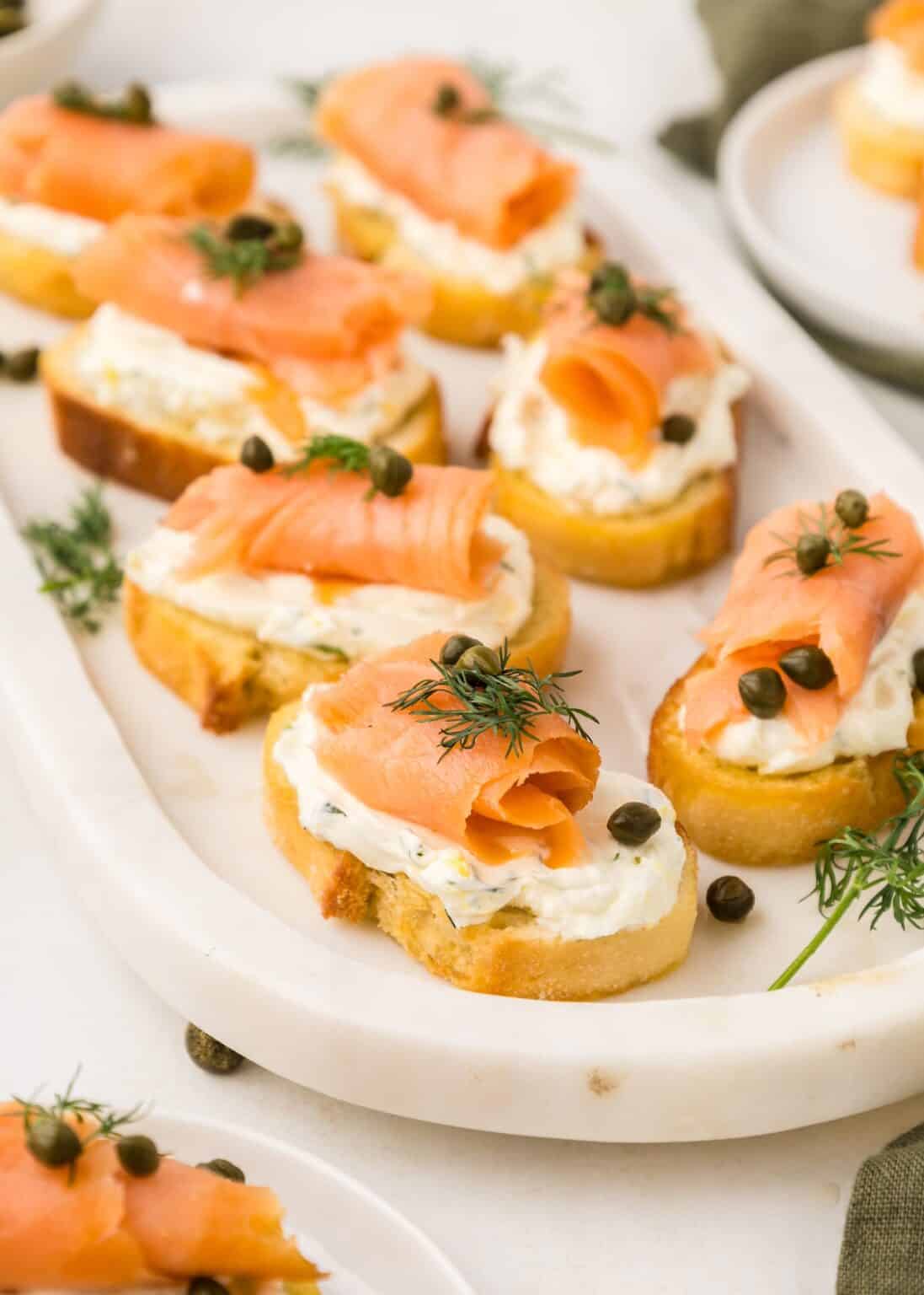 smoked salmon crostini