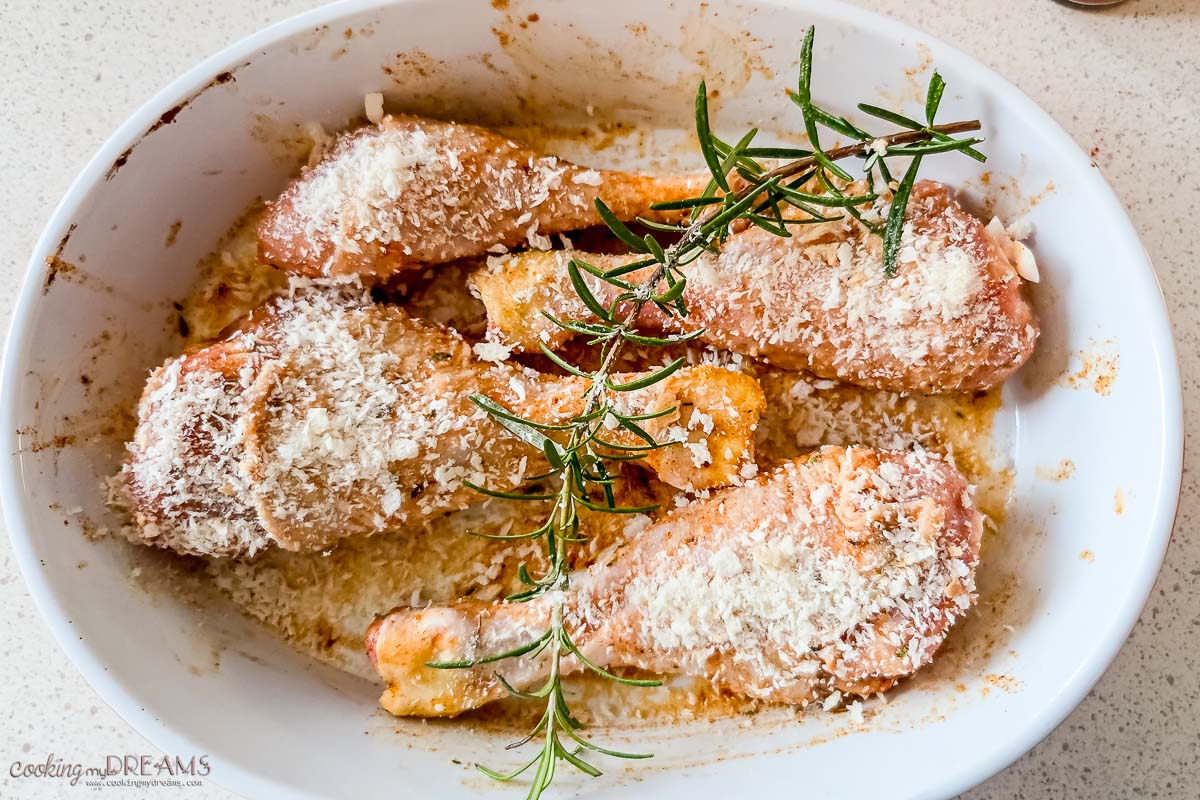 panko is added on top on drumsticks.