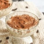 glass coupe with italian coffee cream.