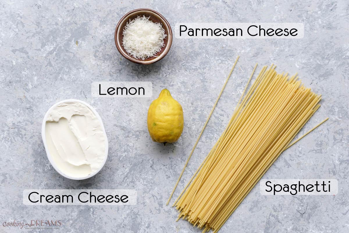 ingredients to make lemon pasta.